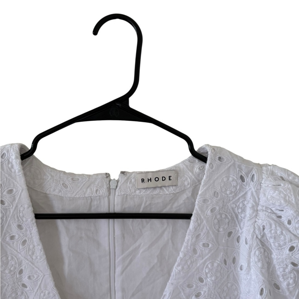 Rhode Mariana Eyelet White Minidress - Picture 3 of 9